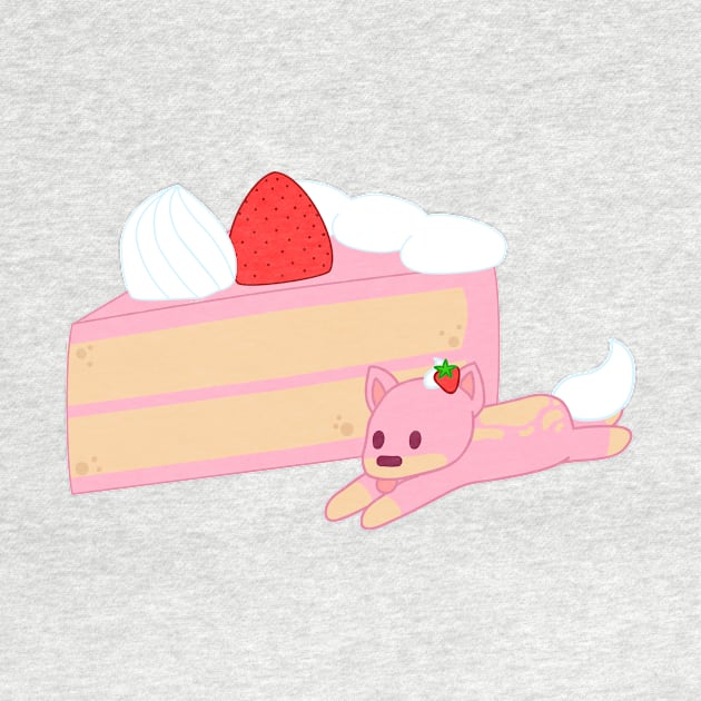 strawberry cake dog by chibifox